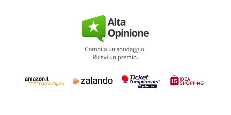 Alta Opinione – Guadagna completamento sondaggi
