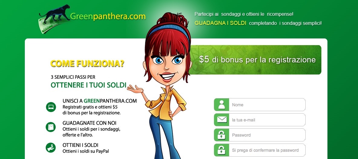 Greenpanthera – Arriva un nuovo sito di sondaggi online retribuiti